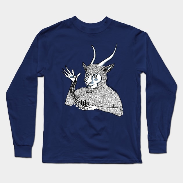 Pope Lick Monster Long Sleeve T-Shirt by Ballyraven